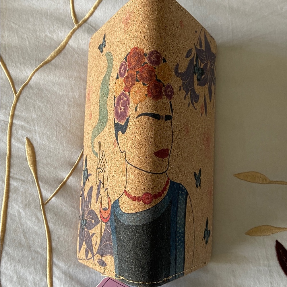 Frida Kahlo Cork Wristlet Wallet NWT